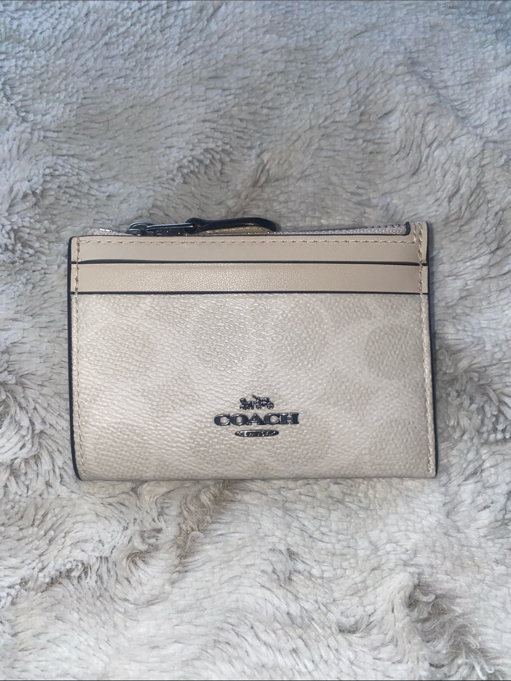 White Coach Card Case Wallet
